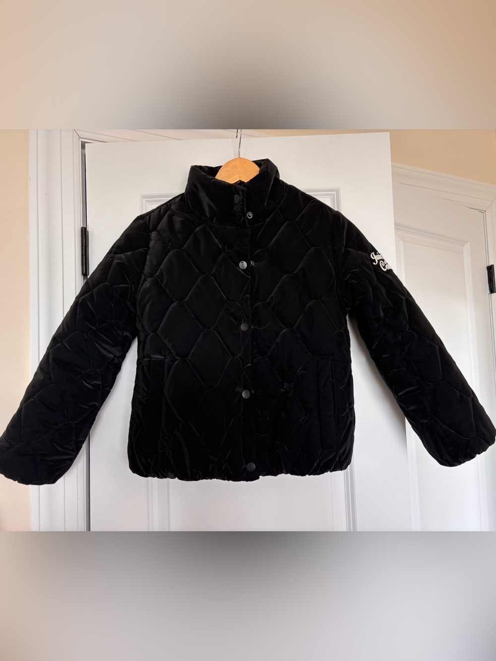 Juicy Couture Kids Girls Black Quilted Puffer Jacket Medium 10/12